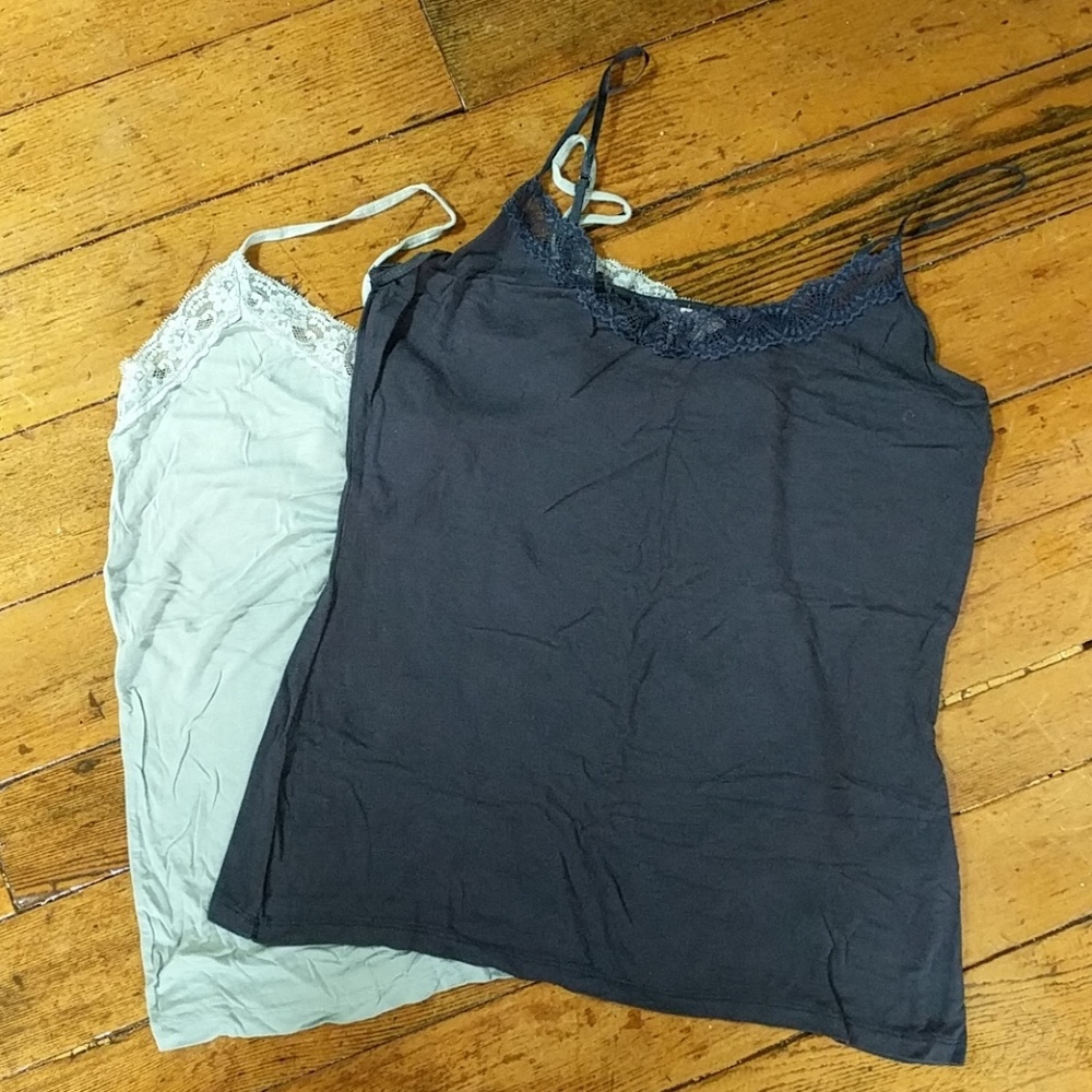 Lace trim camisole tops